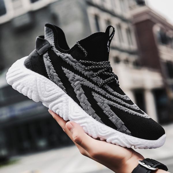 Comfortable Popcorn Black Sneakers Casual Shoes
