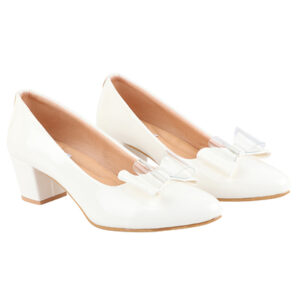 New Crystal Bow Embellished Block Heels